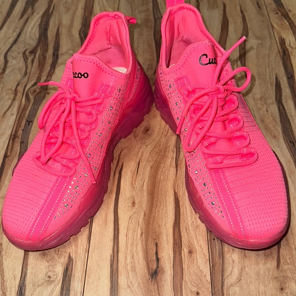 NWOT Pink Rhinestone Running Sneakers - Picture 8 of 9